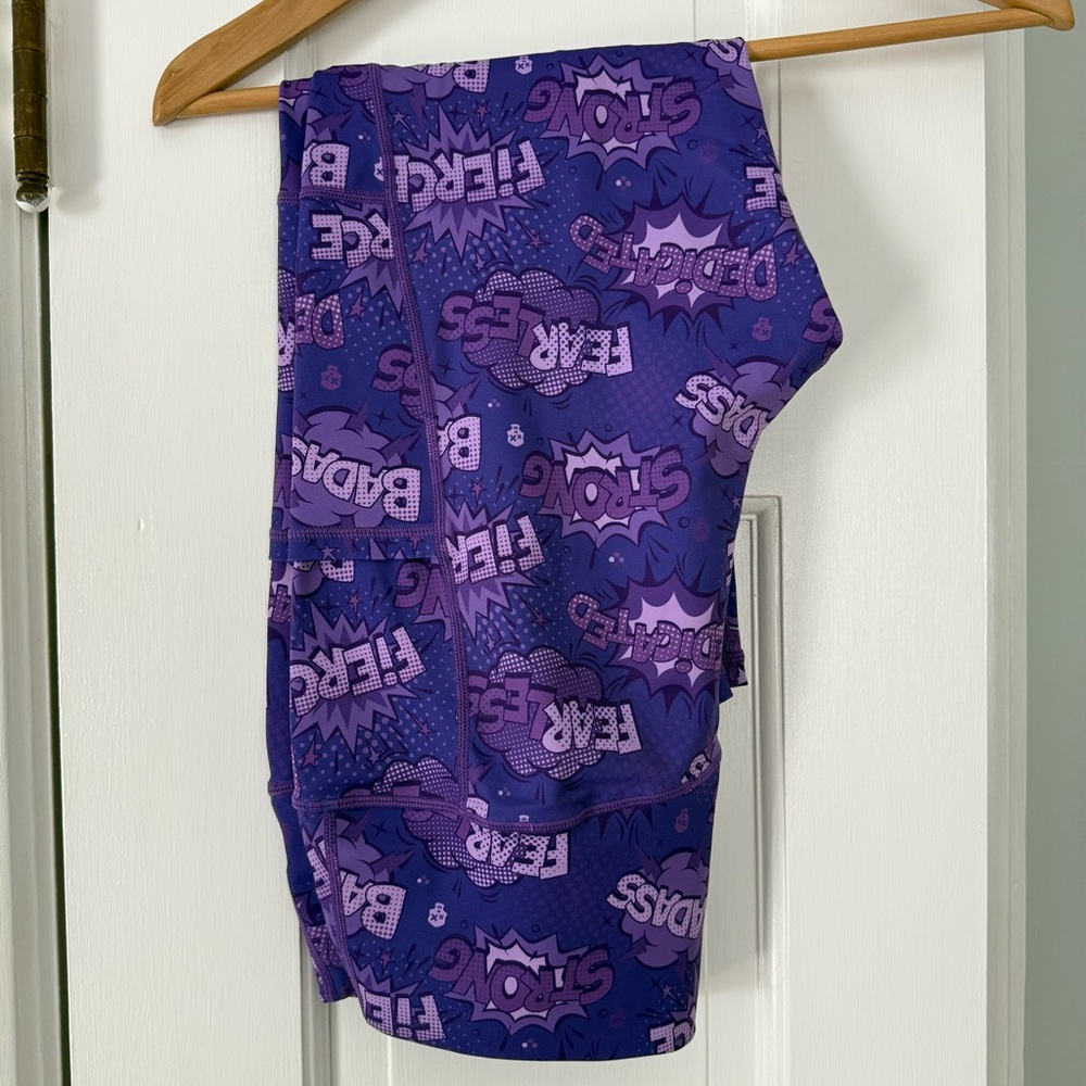 Badass CVG Womens Capri Leggings XL purple